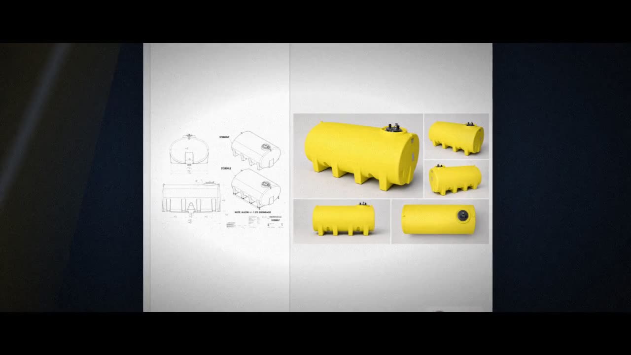 Enduraplas 2800 Gallon Yellow Horizontal Sump Bottom Leg Tank video