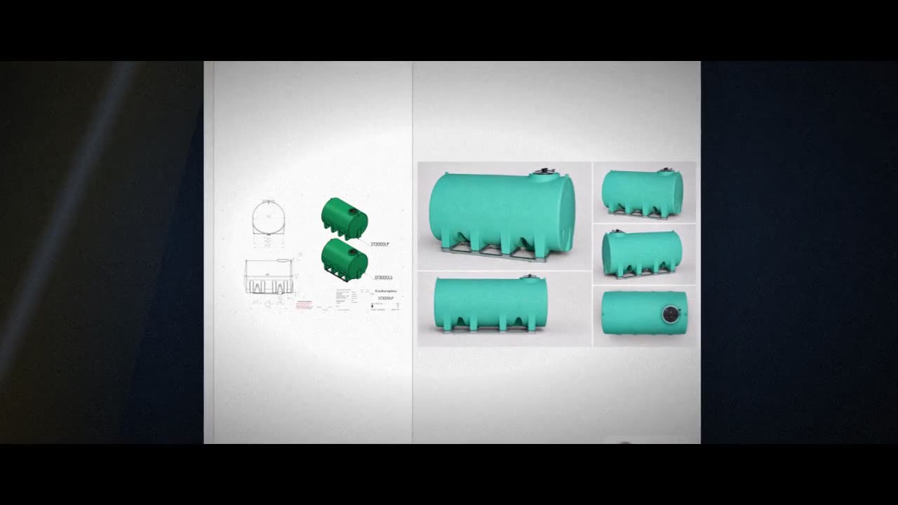 Enduraplas 3000 Gallon Green Horizontal Sump Bottom Leg Tank w/ Frame video