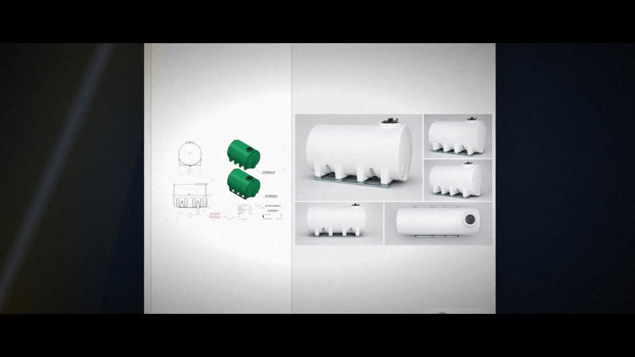 Enduraplas 3000 Gallon White Horizontal Sump Bottom Leg Tank w/ Frame video