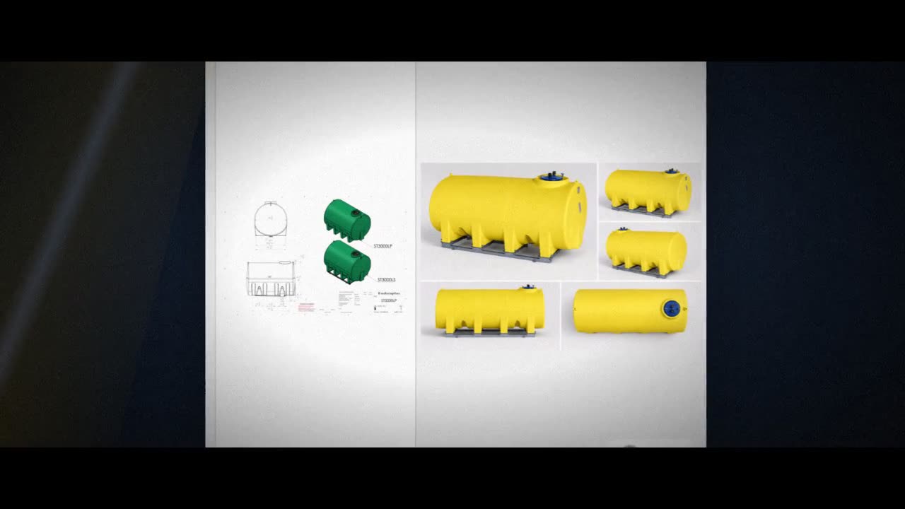 Enduraplas 3000 Gallon Yellow Horizontal Sump Bottom Leg Tank w/ Frame video