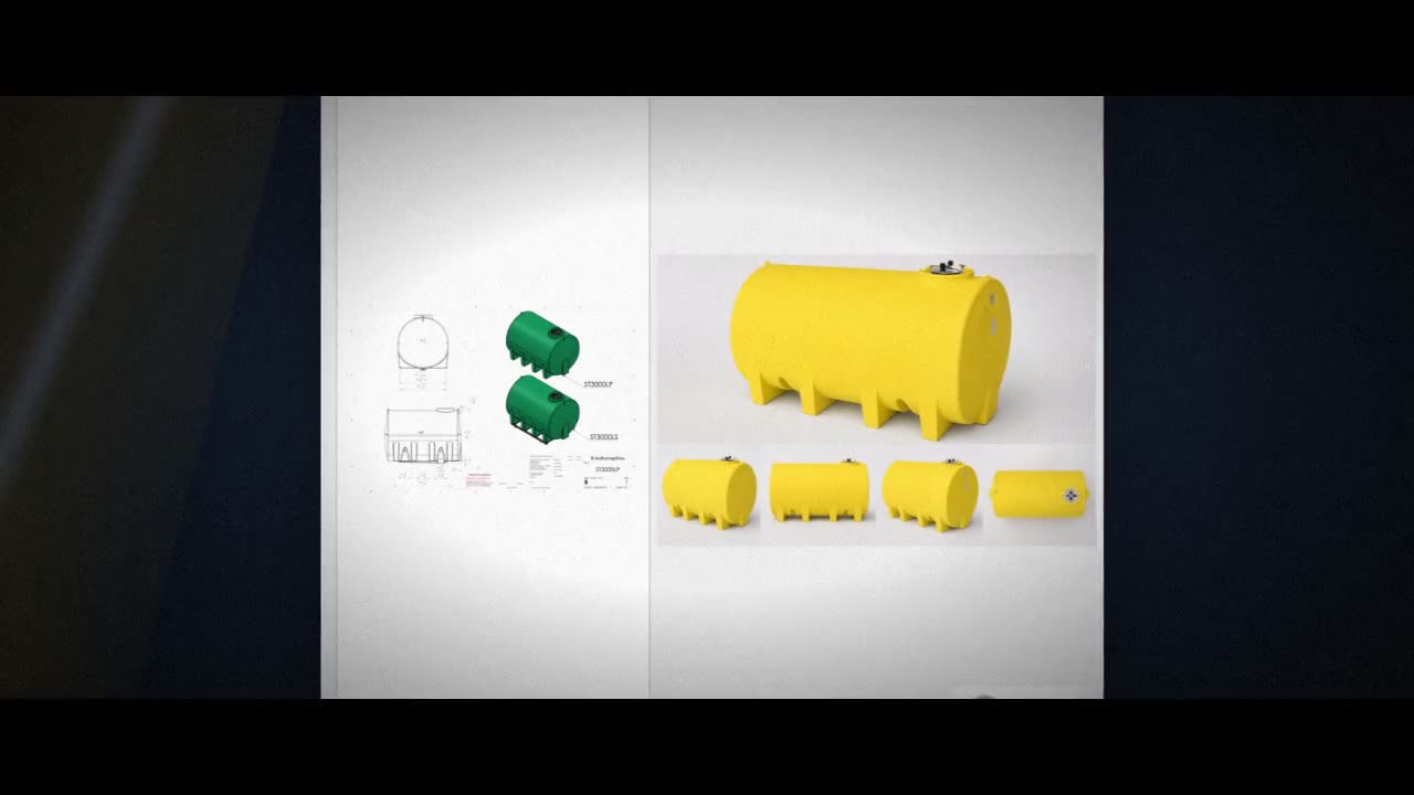 Enduraplas 3000 Gallon Yellow Horizontal Sump Bottom Leg Tank video