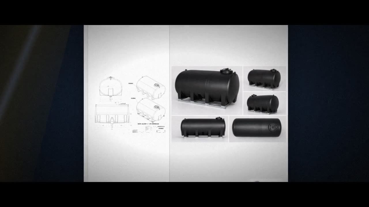 Enduraplas 3200 Gallon Black Horizontal Sump Bottom Leg Tank w/ Frame video