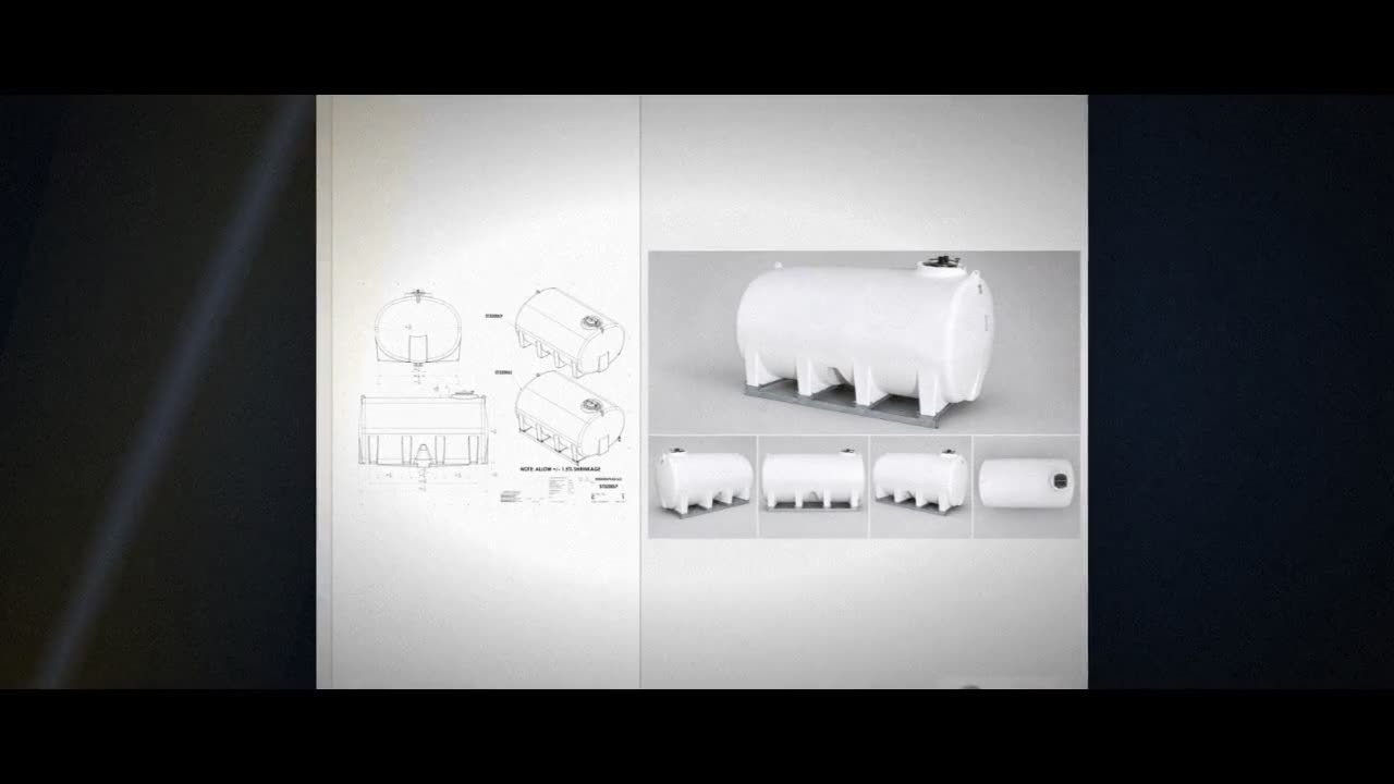 Enduraplas 3200 Gallon White Horizontal Sump Bottom Leg Tank w/ Frame video