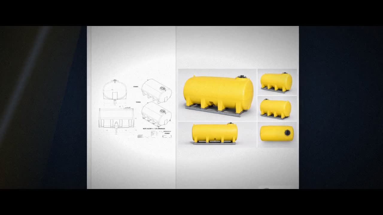 Enduraplas 3200 Gallon Yellow Horizontal Sump Bottom Leg Tank w/ Frame video