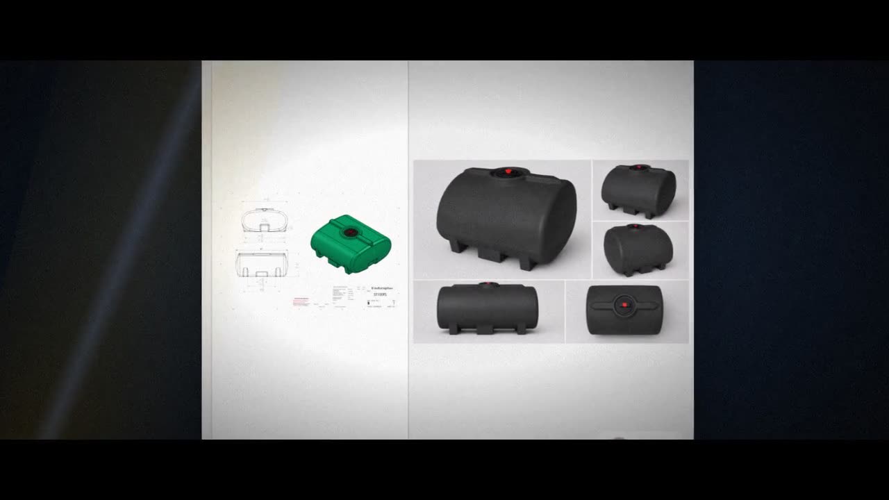 Enduraplas 100 Gallon Black Horizontal Leg Tank video