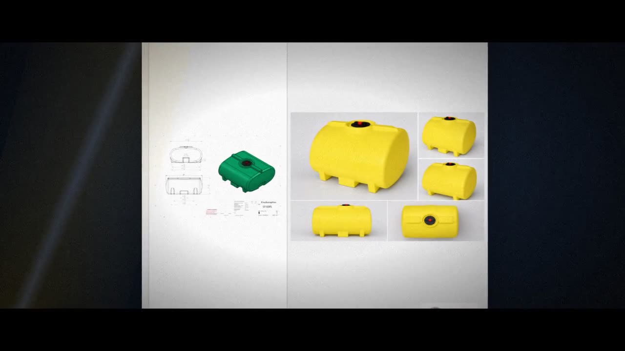 Enduraplas 100 Gallon Yellow Horizontal Leg Tank video