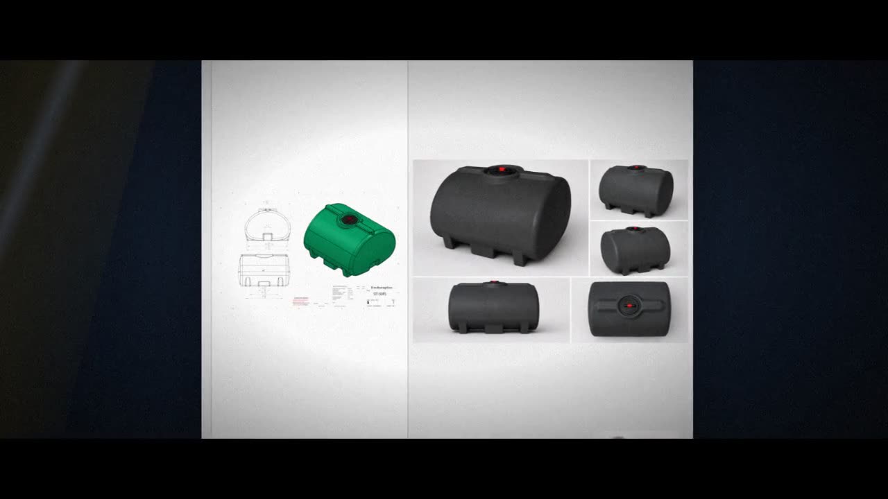 Enduraplas 150 Gallon Black Horizontal Leg Tank video