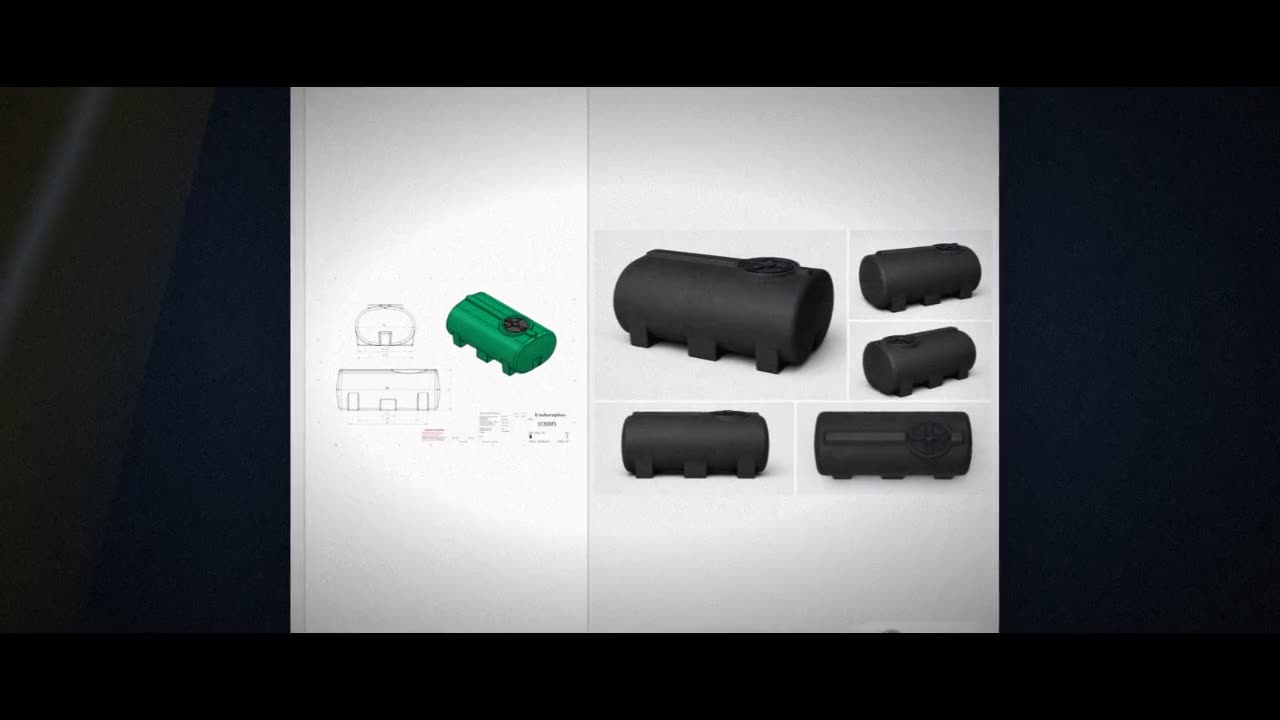 Enduraplas 300 Gallon Black Horizontal Leg Tank video