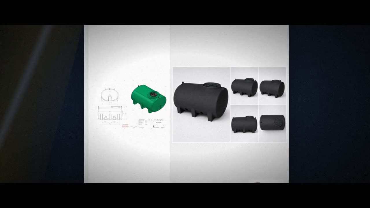 Enduraplas 550 Gallon Black Horizontal Leg Tank video