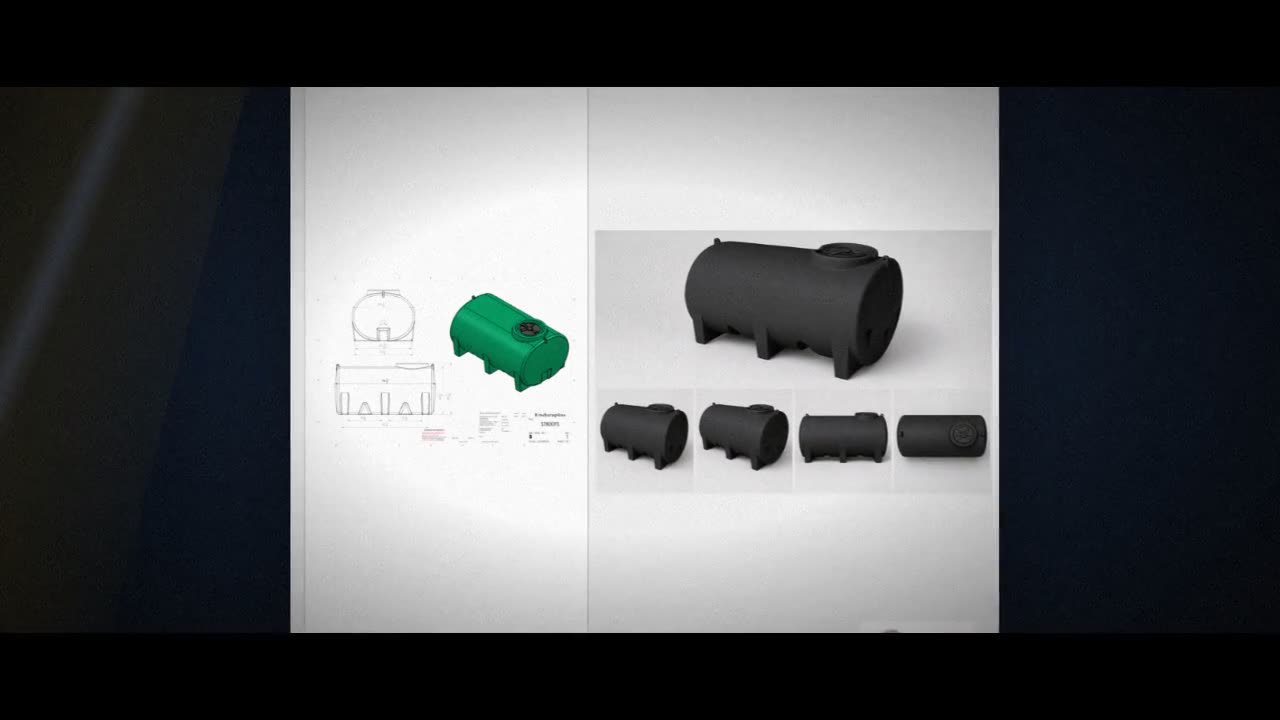 Enduraplas 800 Gallon Black Horizontal Leg Tank video