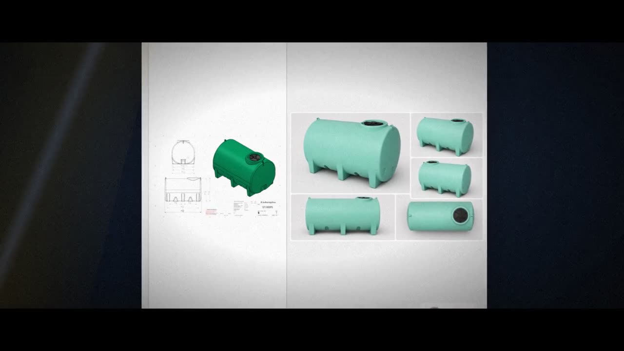 Enduraplas 1100 Gallon Green Horizontal Leg Tank video