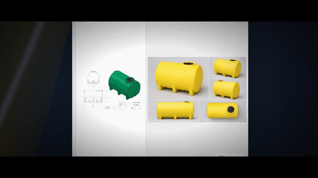 Enduraplas 1100 Gallon Yellow Horizontal Leg Tank video