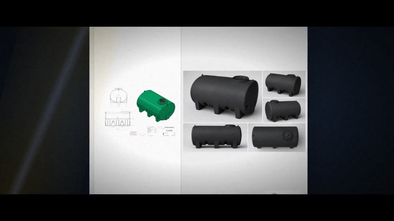 Enduraplas 1200 Gallon Black Horizontal Leg Tank video