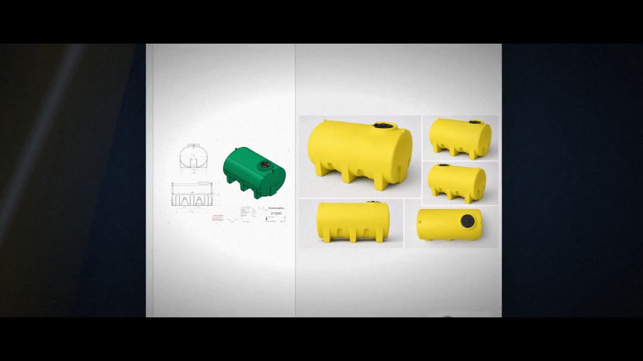 Enduraplas 1200 Gallon Yellow Horizontal Leg Tank video
