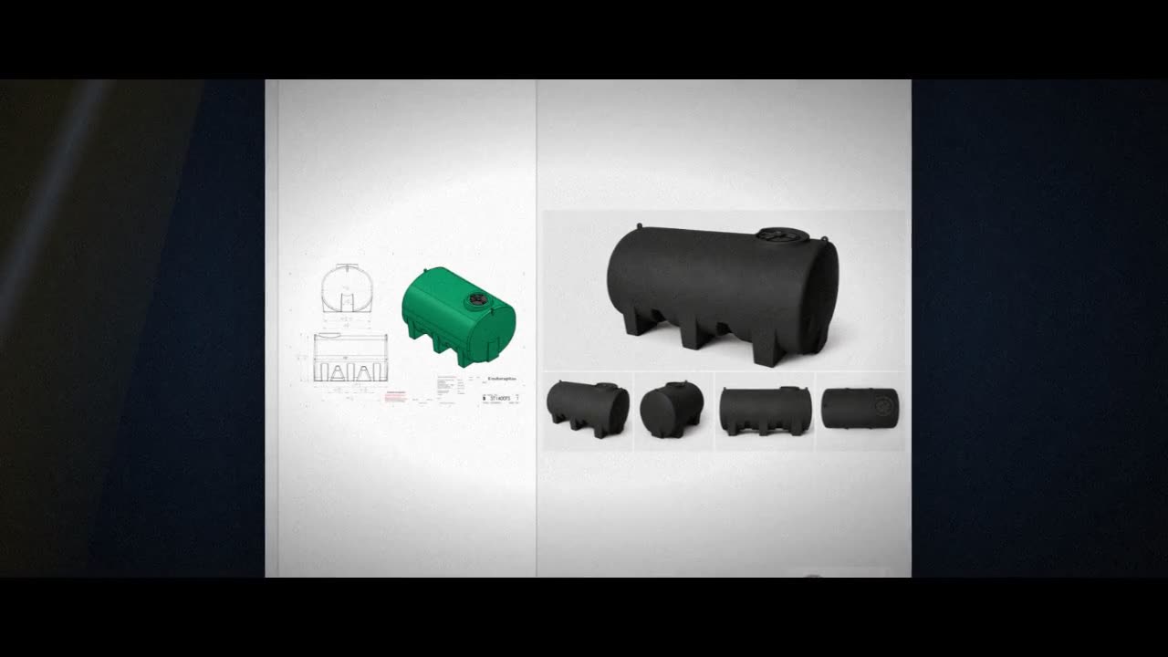 Enduraplas 1400 Gallon Black Horizontal Leg Tank video