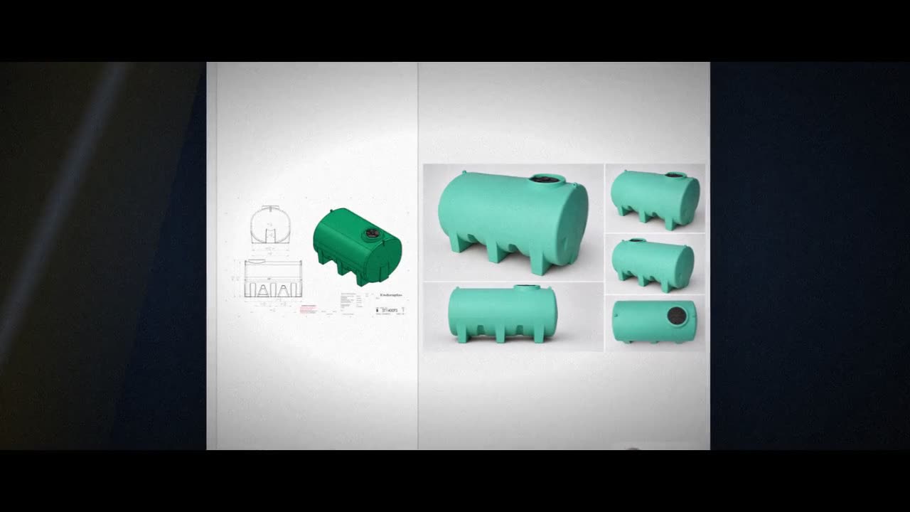 Enduraplas 1400 Gallon Green Horizontal Leg Tank video