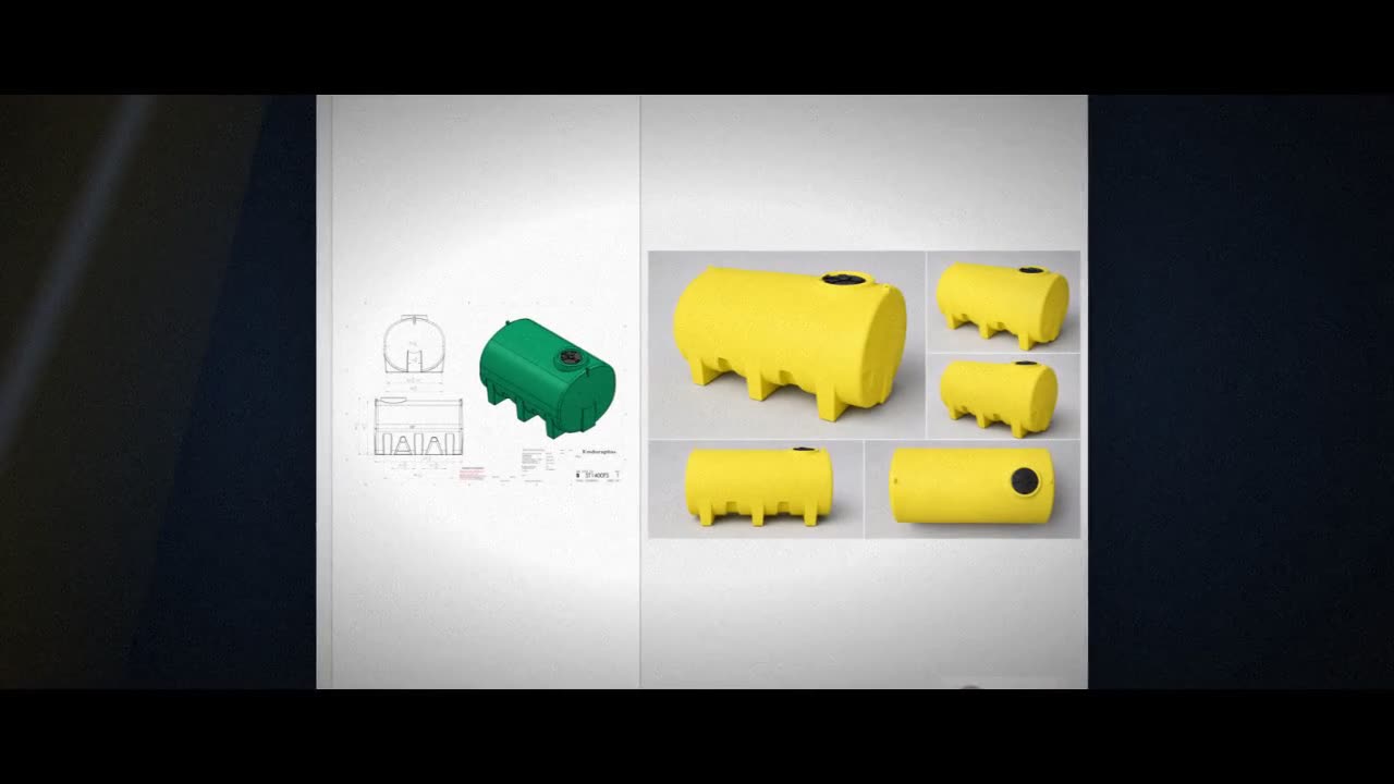 Enduraplas 1400 Gallon Yellow Horizontal Leg Tank video
