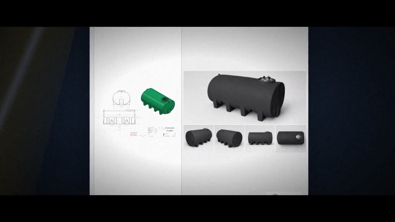 Enduraplas 1600 Gallon Black Horizontal Leg Tank video
