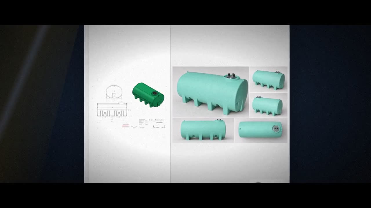 Enduraplas 1600 Gallon Green Horizontal Leg Tank video