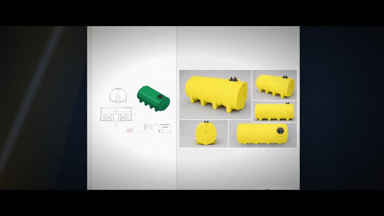 Enduraplas 1600 Gallon Yellow Horizontal Leg Tank video