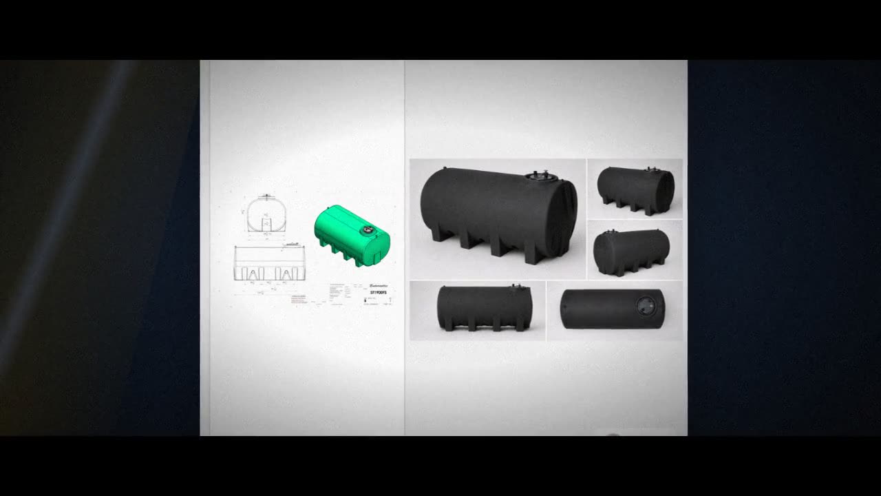 Enduraplas 1900 Gallon Black Horizontal Leg Tank video