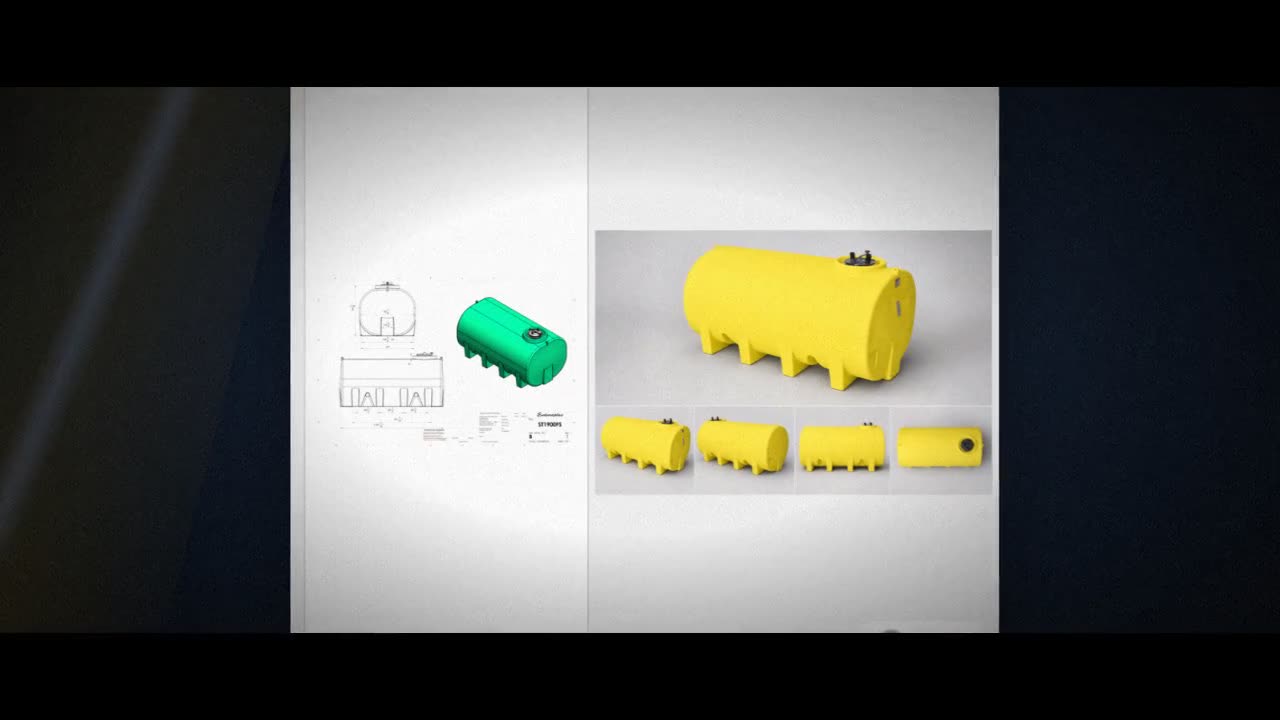 Enduraplas 1900 Gallon Yellow Horizontal Leg Tank video