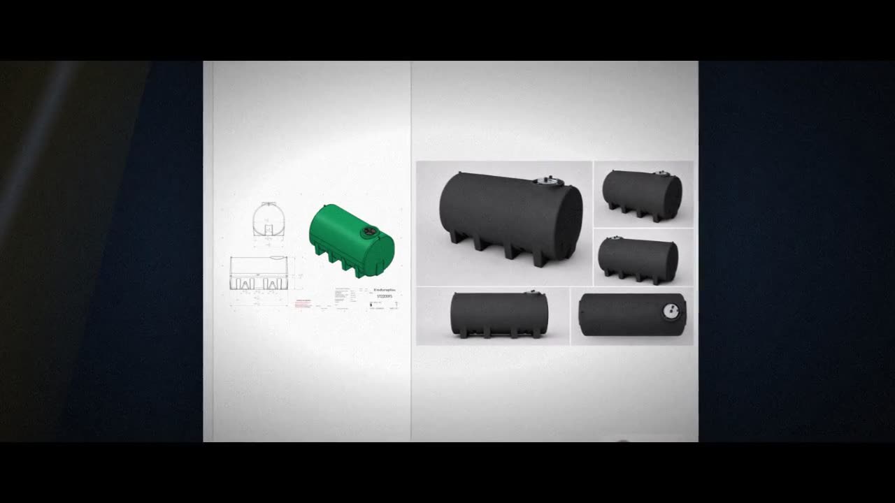 Enduraplas 2200 Gallon Black Horizontal Leg Tank video