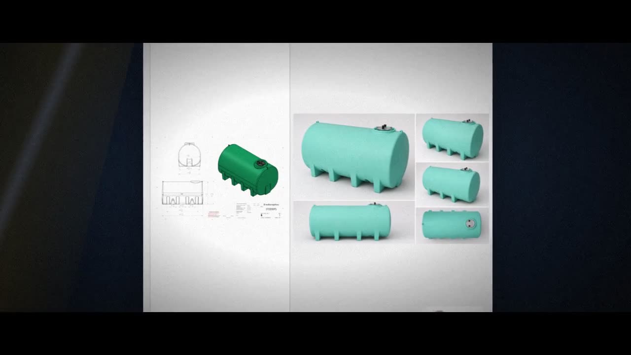 Enduraplas 2200 Gallon Green Horizontal Leg Tank video