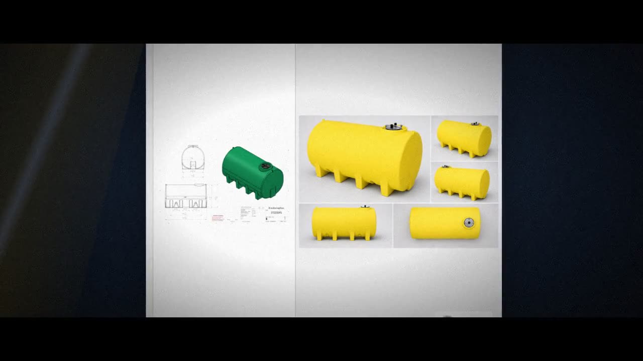 Enduraplas 2200 Gallon Yellow Horizontal Leg Tank video
