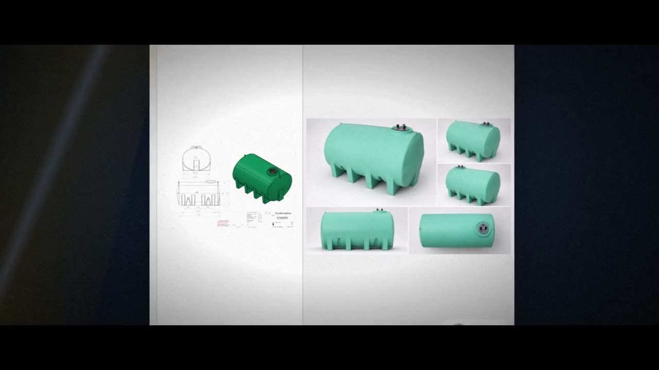 Enduraplas 2500 Gallon Green Horizontal Leg Tank video