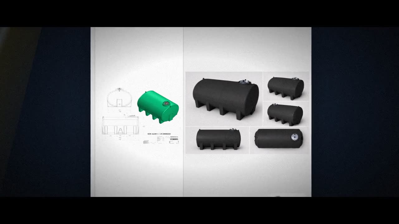 Enduraplas 2800 Gallon Black Horizontal Leg Tank video