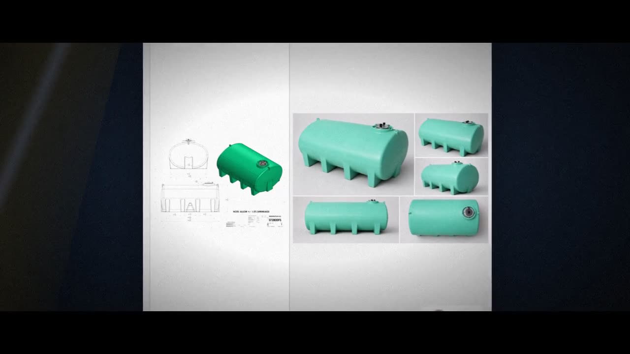 Enduraplas 2800 Gallon Green Horizontal Leg Tank video