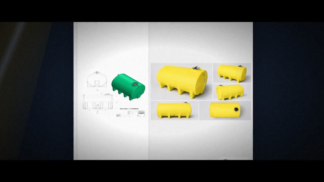 Enduraplas 2800 Gallon Yellow Horizontal Leg Tank video