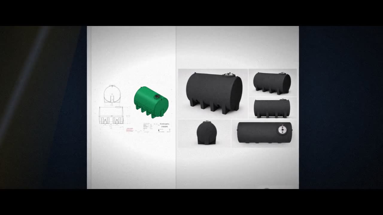 Enduraplas 3000 Gallon Black Horizontal Leg Tank video