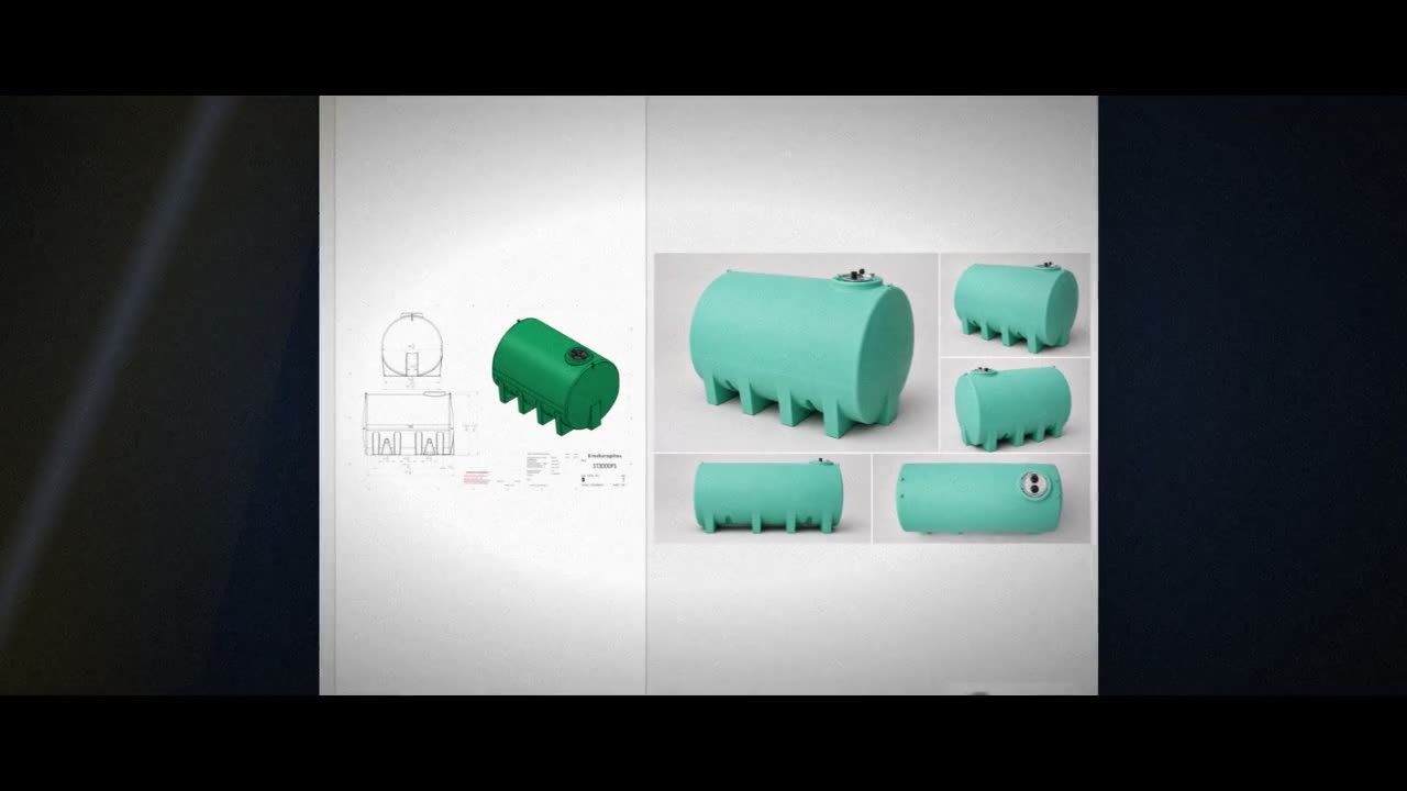 Enduraplas 3000 Gallon Green Horizontal Leg Tank video
