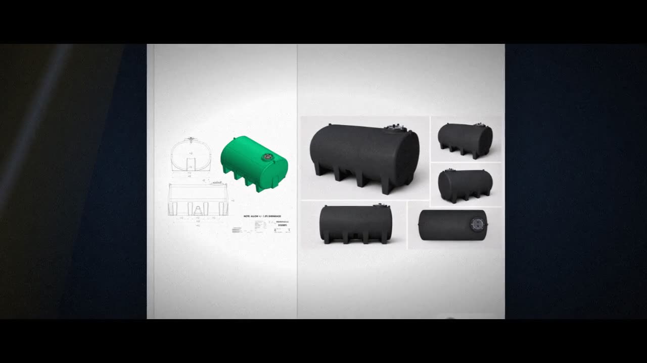Enduraplas 3200 Gallon Black Horizontal Leg Tank video