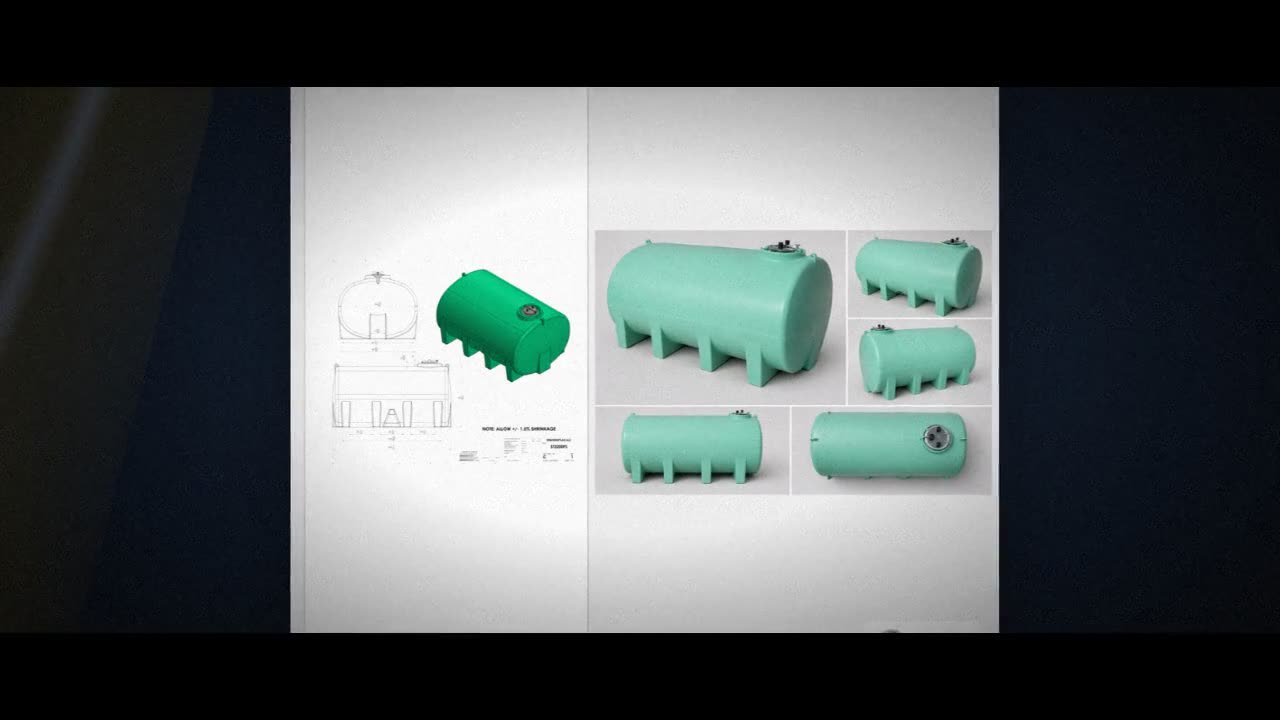 Enduraplas 3200 Gallon Green Horizontal Leg Tank video