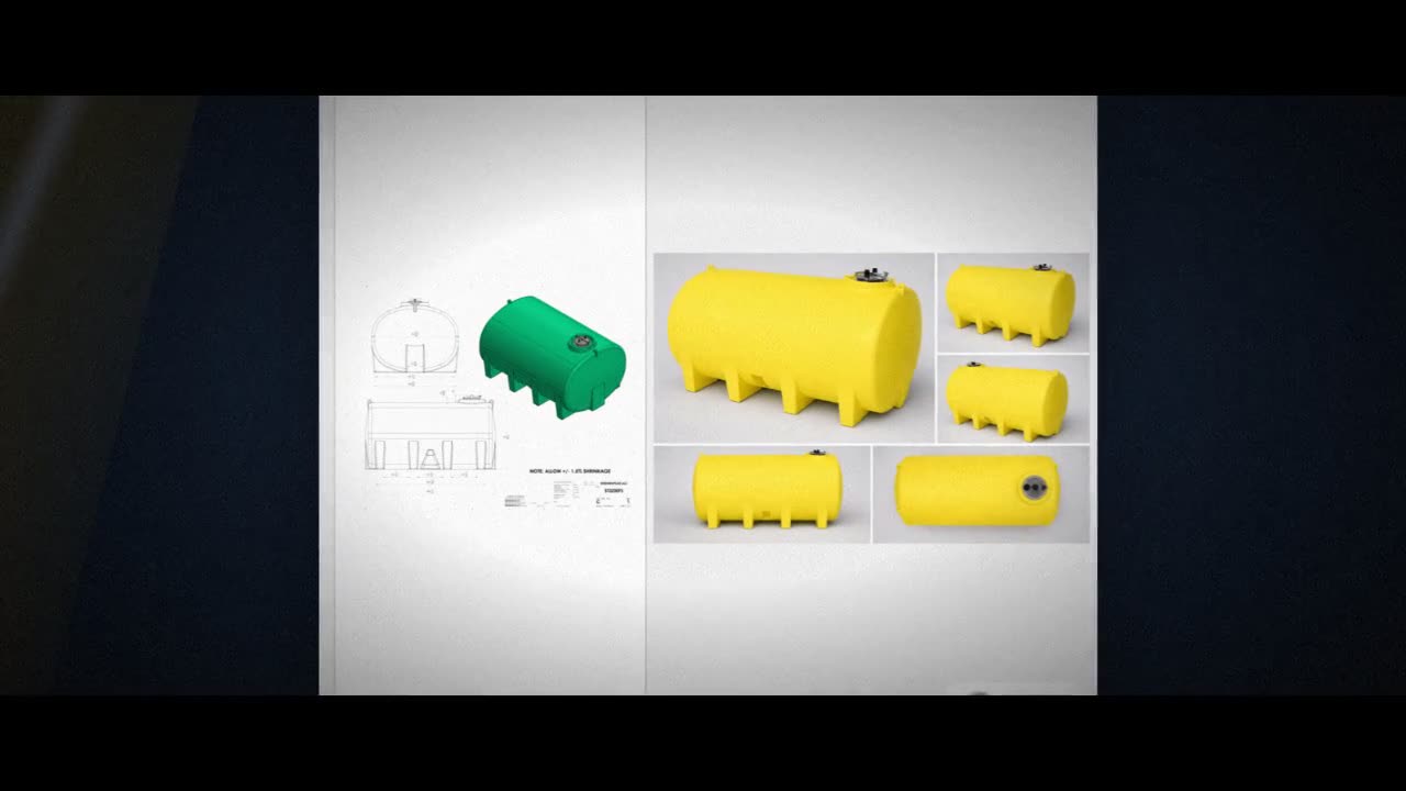 Enduraplas 3200 Gallon Yellow Horizontal Leg Tank video