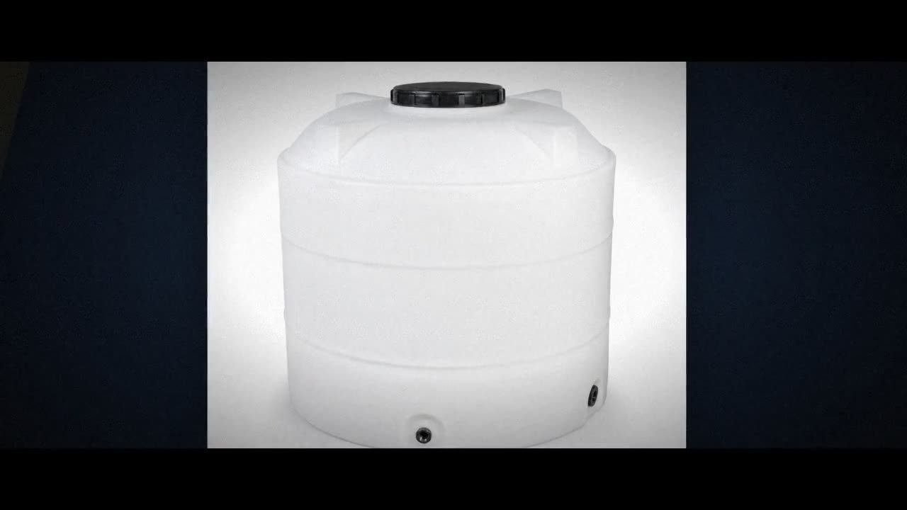 1000 Gallon Plastic Vertical Liquid Storage Tank in Faint Green video