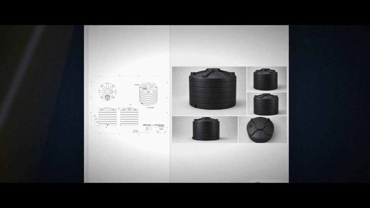 Enduraplas 3100 Gallon Black Vertical Storage Tank video