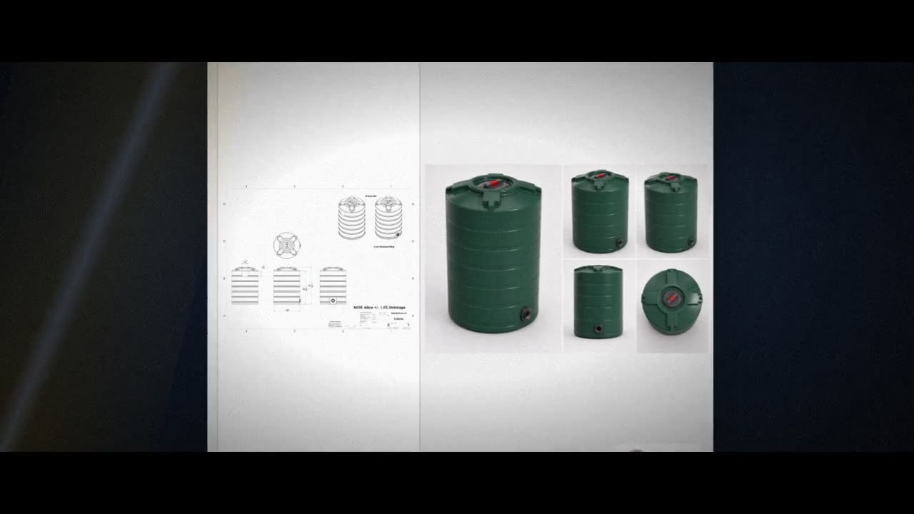 Enduraplas 100 Gallon Dark Green Vertical Water Storage Tank video