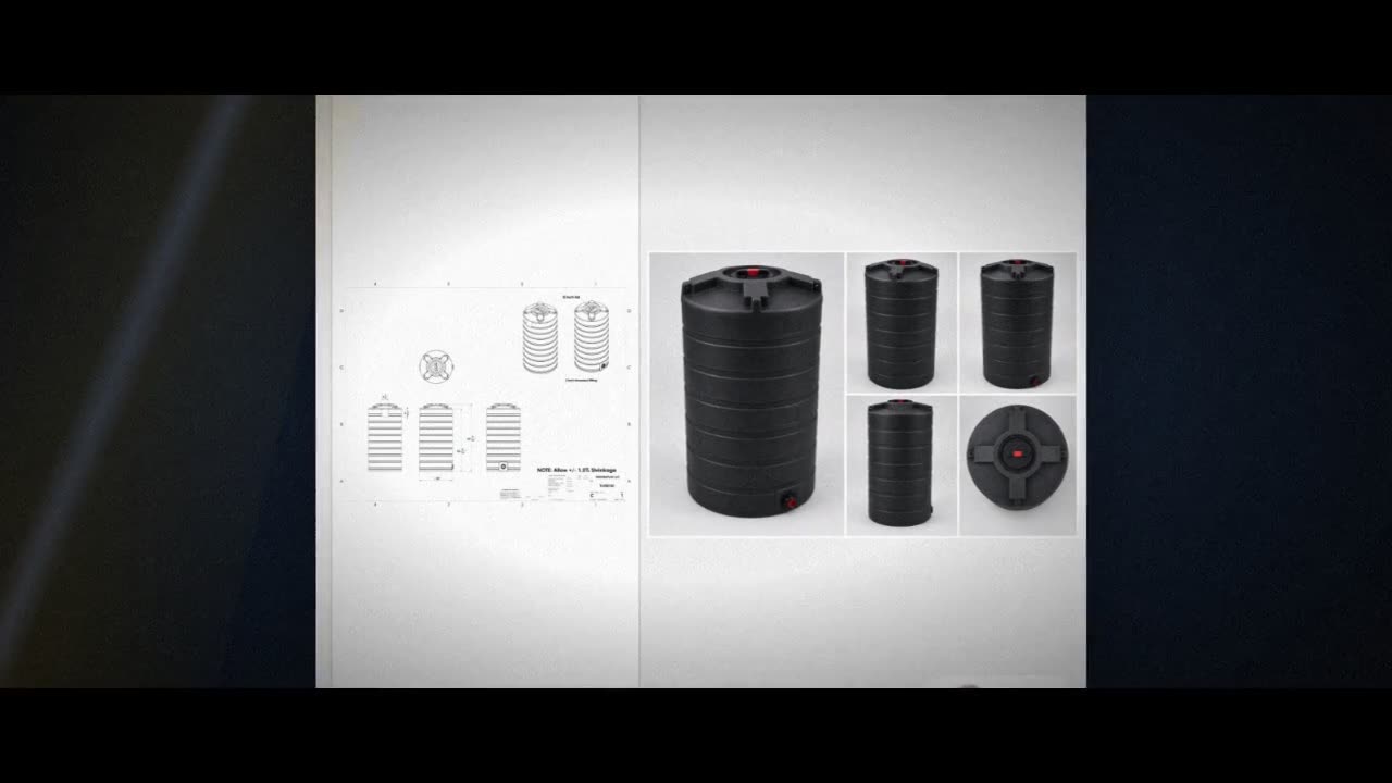 Enduraplas 150 Gallon Black Vertical Water Storage Tank video