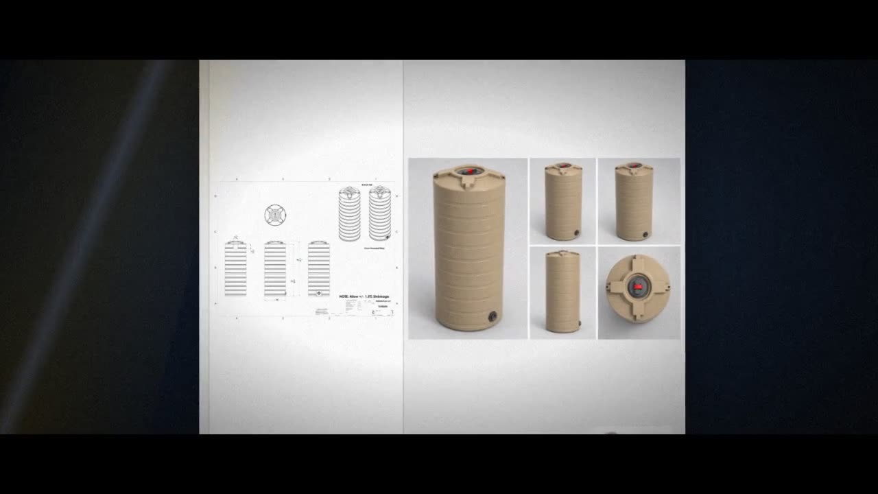 Enduraplas 200 Gallon Beige Vertical Water Storage Tank video