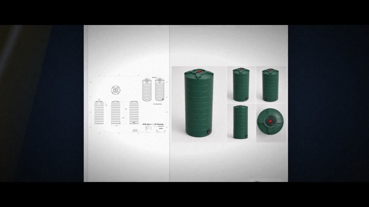 Enduraplas 200 Gallon Dark Green Vertical Water Storage Tank video