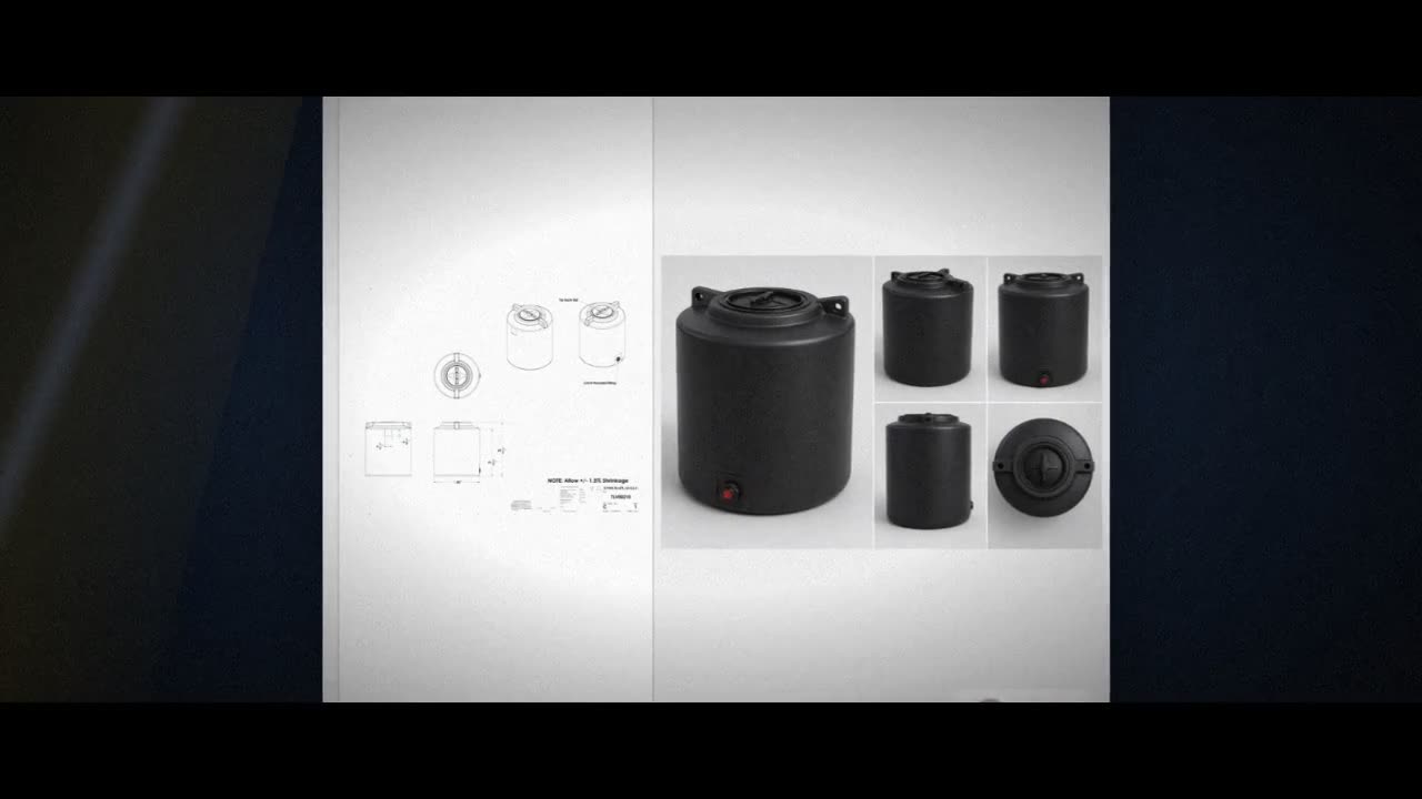 Enduraplas 210 Gallon Black Vertical Water Storage Tank video