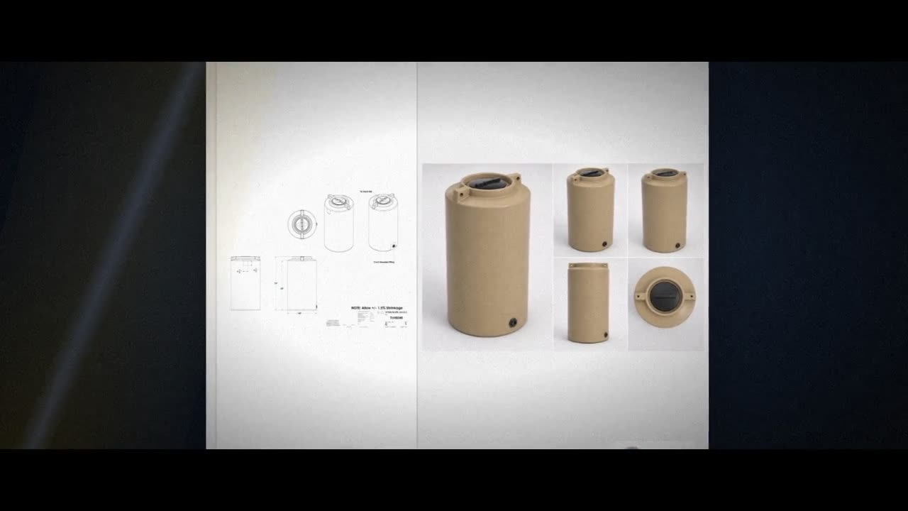 Enduraplas 340 Gallon Beige Vertical Water Storage Tank video