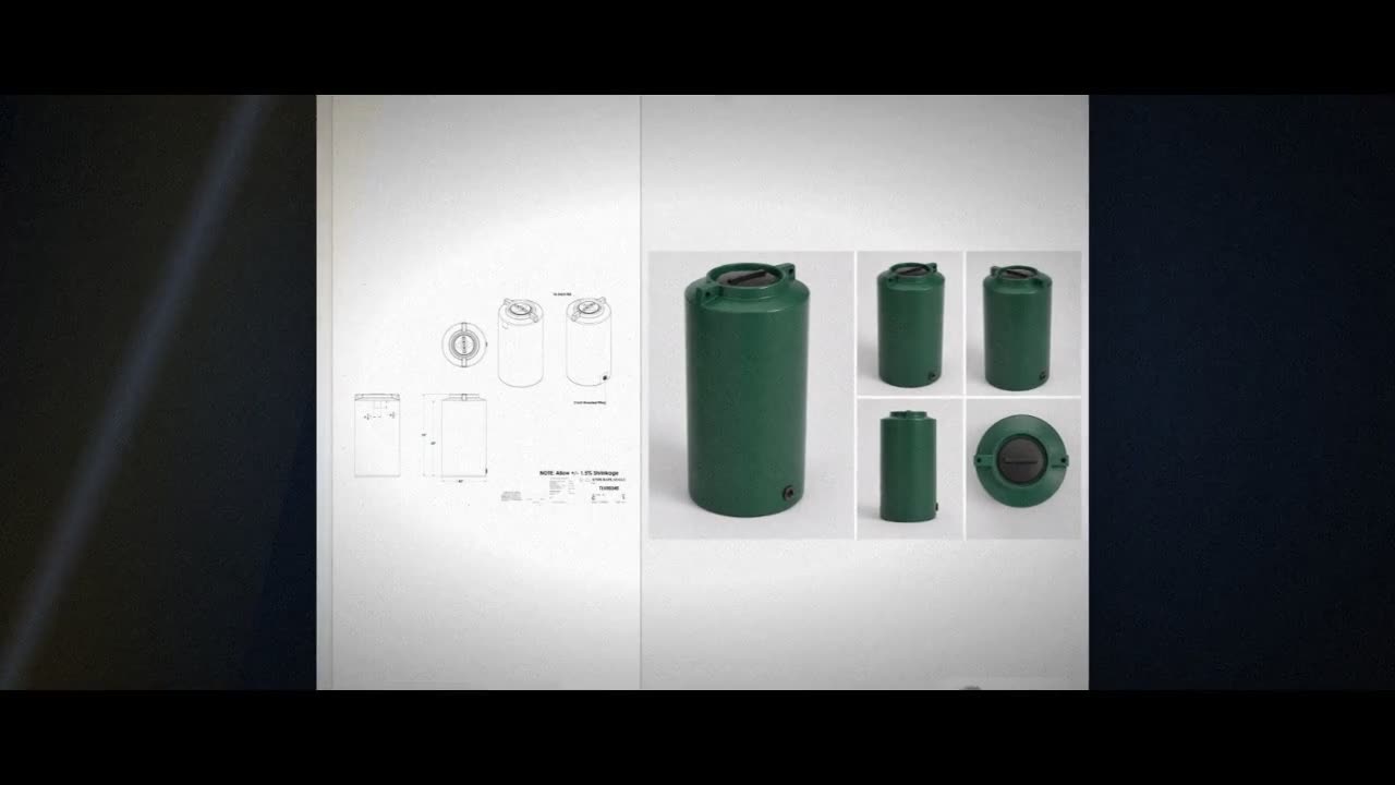 Enduraplas 340 Gallon Dark Green Vertical Water Storage Tank video