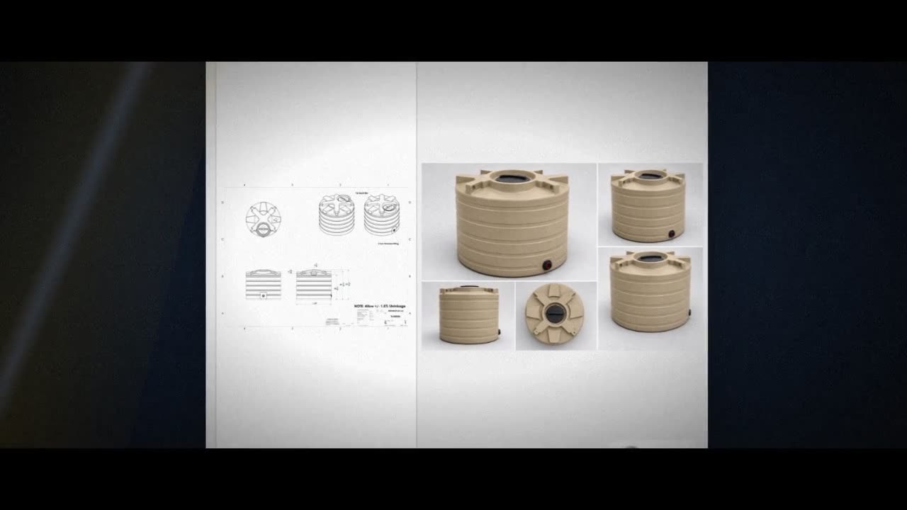 Enduraplas 550 Gallon Beige Vertical Water Storage Tank video