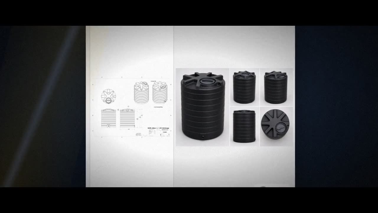 Enduraplas 870 Gallon Black Vertical Water Storage Tank video