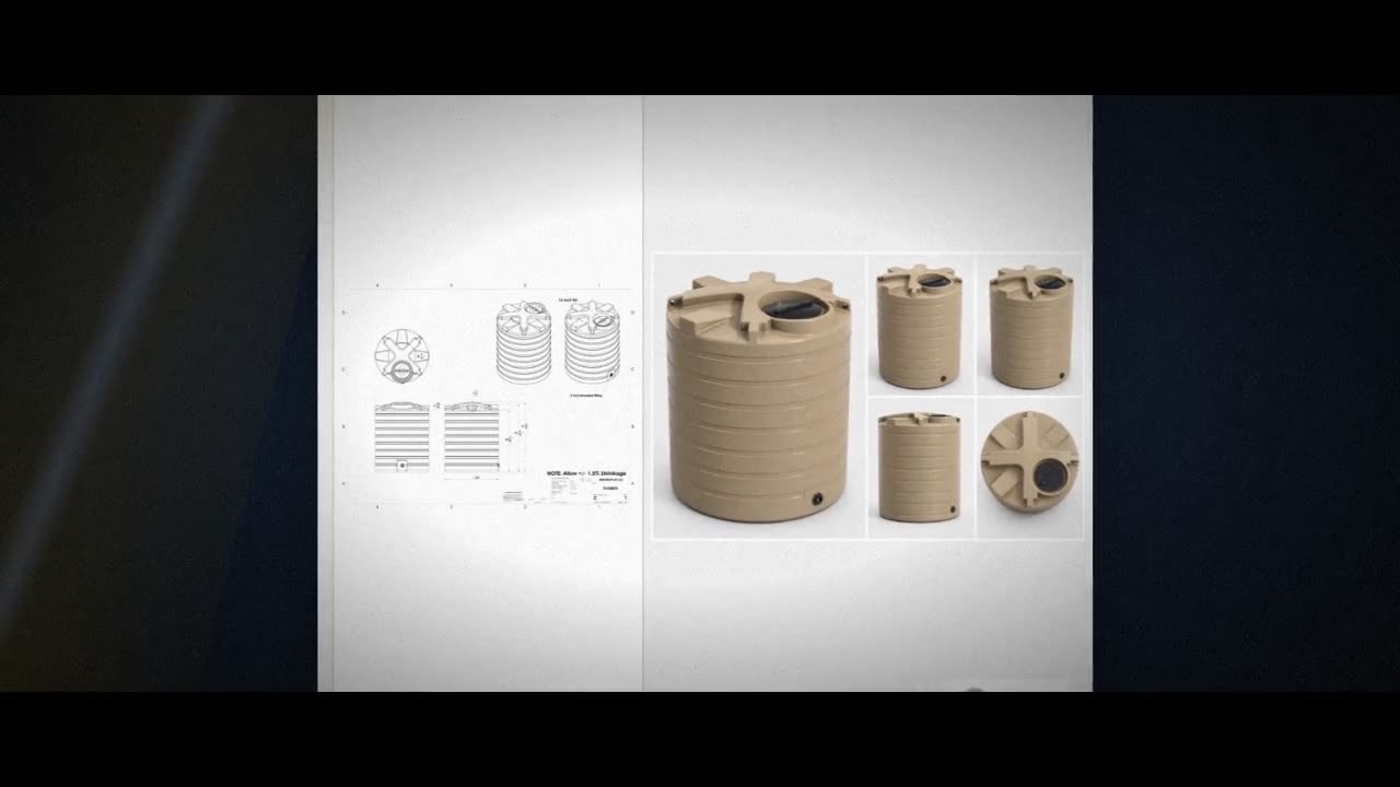 Enduraplas 870 Gallon Beige Vertical Water Storage Tank video